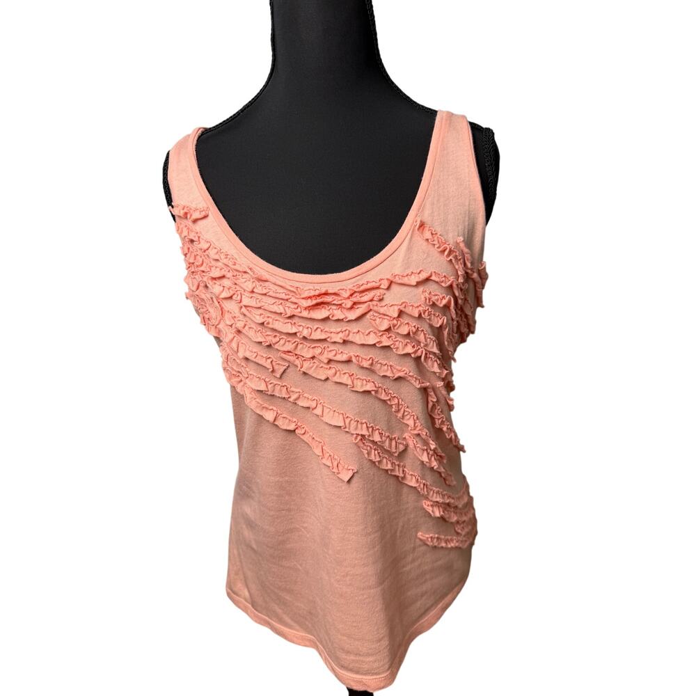 Gap Women’s Small Pink Ruffle Tank Top Feminine Romantic Y2K‎ 90s